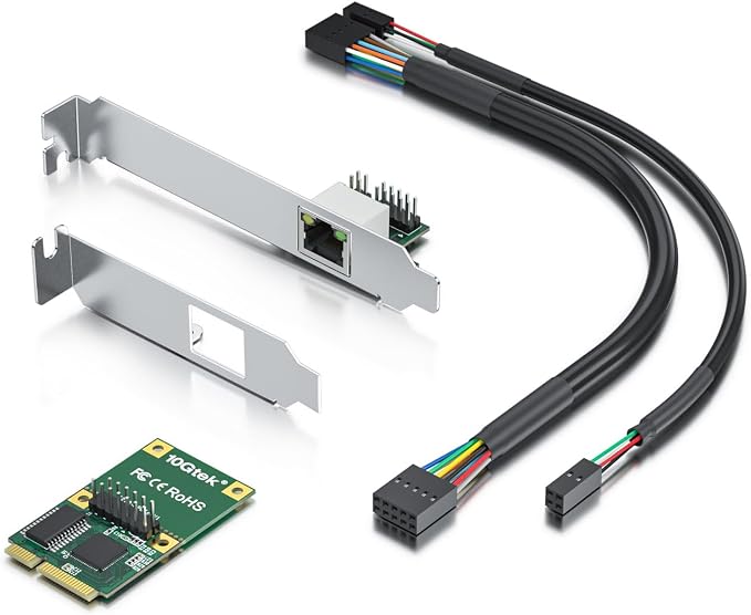 10GTEK Mini PCIe 2.5G Ethernet Network Card, 30-cm Cable Length, - Image 5