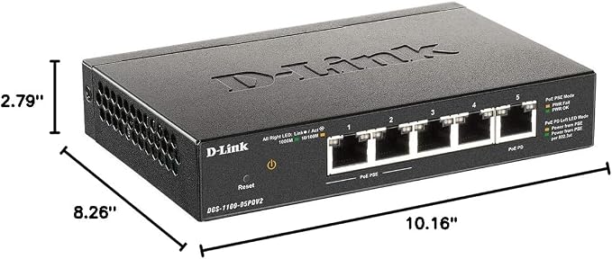 D-Link 5-Port Gibabit Smart Managed PoE Powered Switch/Extender | 2 PoE Ports| - Image 7