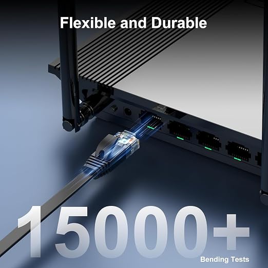 Cat 6 Ethernet Cable 3 ft Flat Internet Network Cables - Image 6