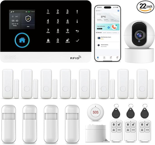 Alarm System for Home Security, 22Piece Wireless Security System by PGST