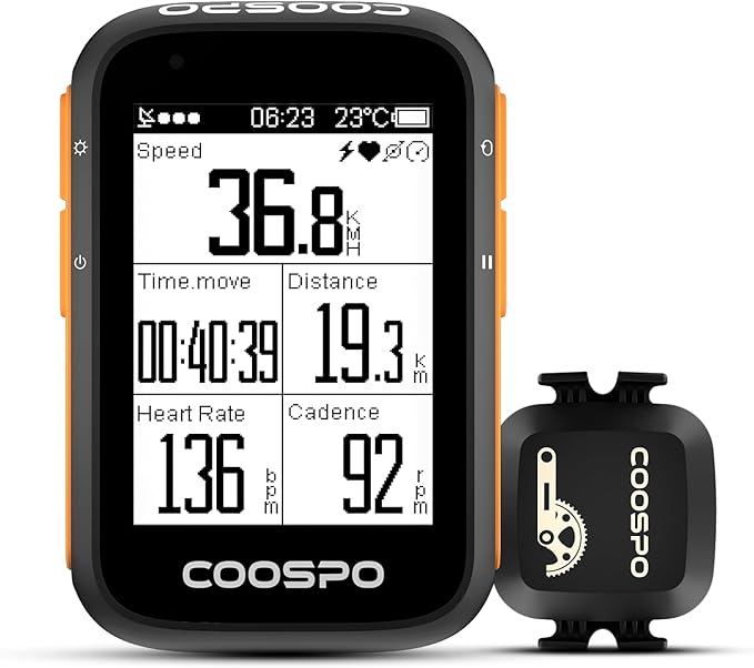 COOSPO Bike Computer Wireless GPS, Bike Speedometer by COOSPO