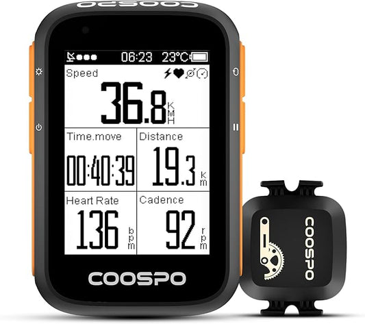 COOSPO Bike Computer Wireless GPS, Bike Speedometer by COOSPO