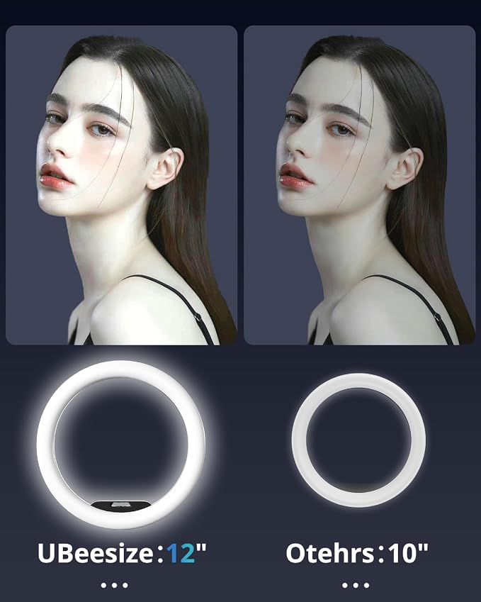 UBeesize 12" Ring Light Tripod for iPhone, Live Streaming, Photography - Image 2