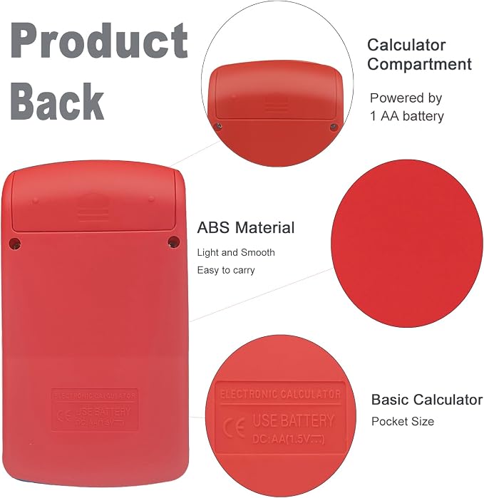 Basic Calculator Dual Power 8 Digit Desktop Calculator - Image 3
