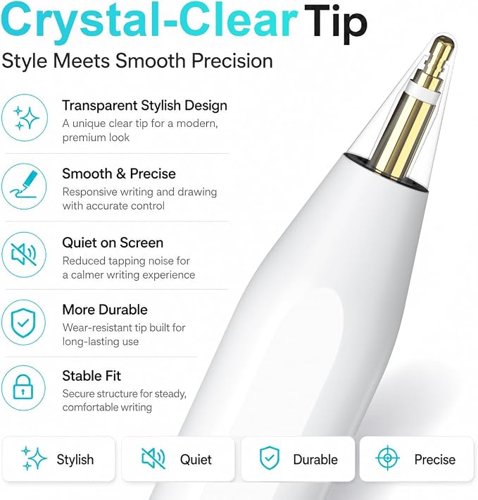 Stylus Pen for Apple iPad 2018–2026, Magnetic Charging iPad Pencil 2nd - Image 2