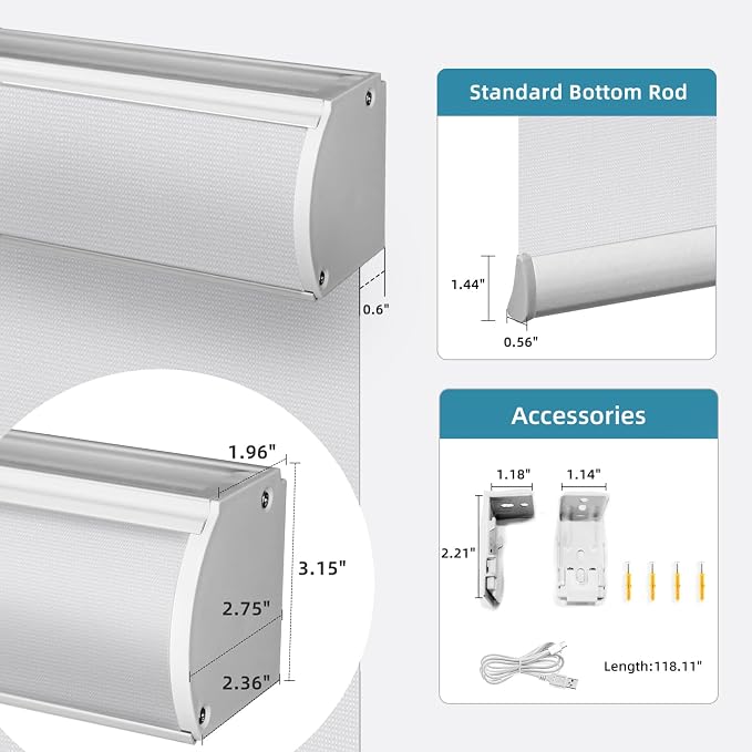 SmartWings Motorized Light Filtering Roller Shades Work - Image 5