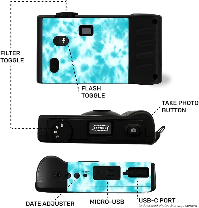 LENSY Screen Free Digital Camera | Four Built in Filters | Rechargeable - Image 6