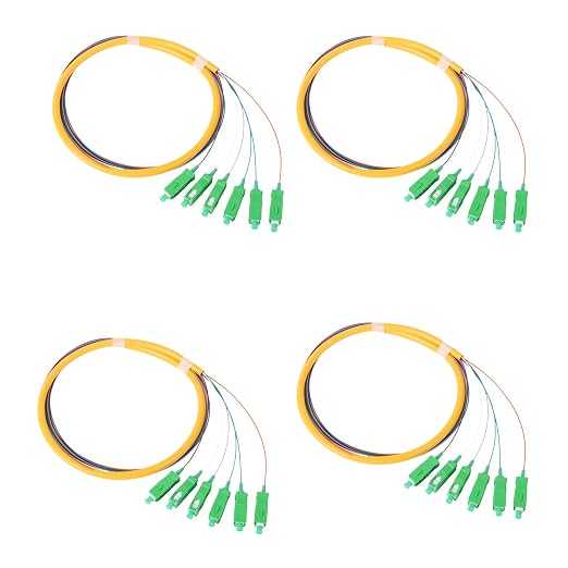 6 Strands SC APC Singlemode Fiber Optic Pigtail 1.5m SC Single Mode Fiber Cable by FiberOpticalAccessories