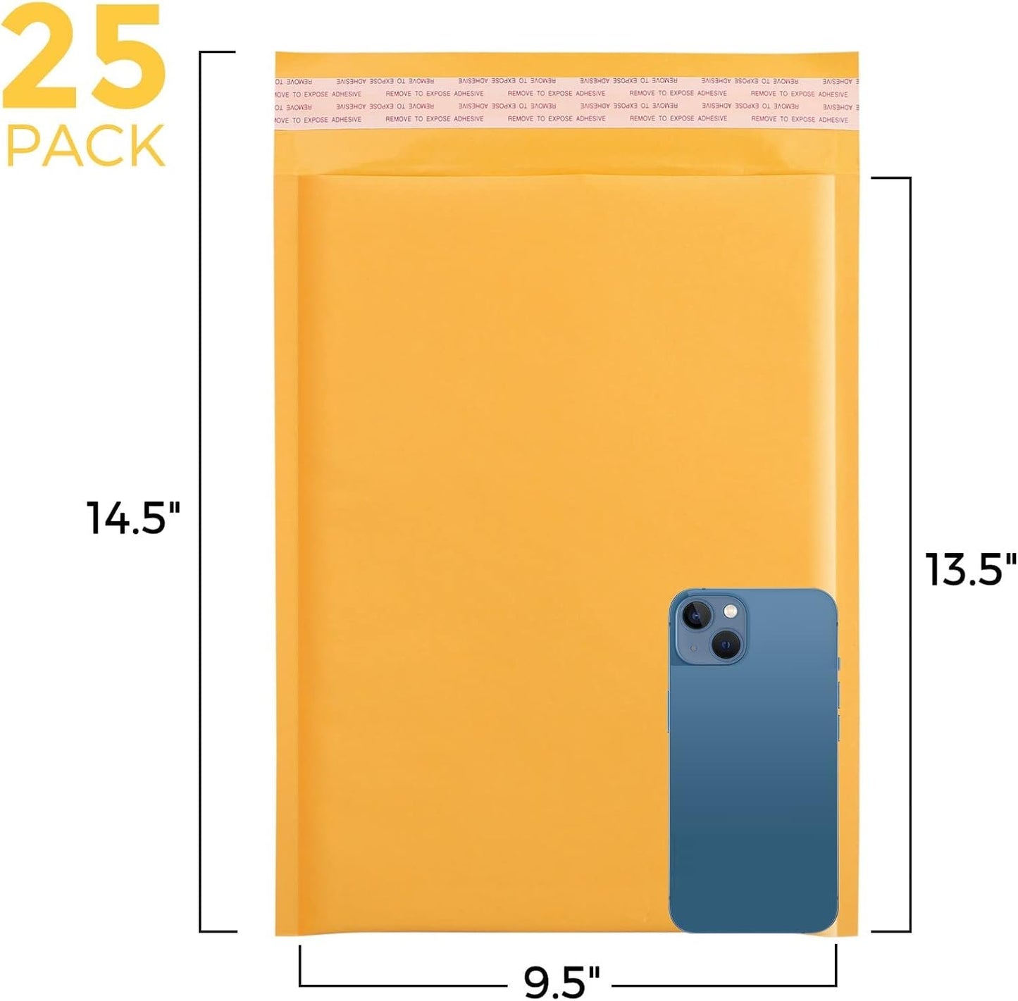 Fu Global Bubble Mailers 10.5x13.5 Inch Padded Envelopes #4 Self Sealing Bulk Bubble Envelopes Mailing Shipping Envelopes 25PCS