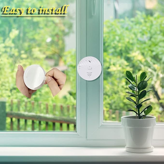 WiFi Window Alarm System, 4 Pack Glass Break Detection - Image 5