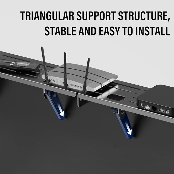 CABTE Adjustable Steel TV Top Shelf, Floating TV Stand, Universal Monitor Shelf - Image 4