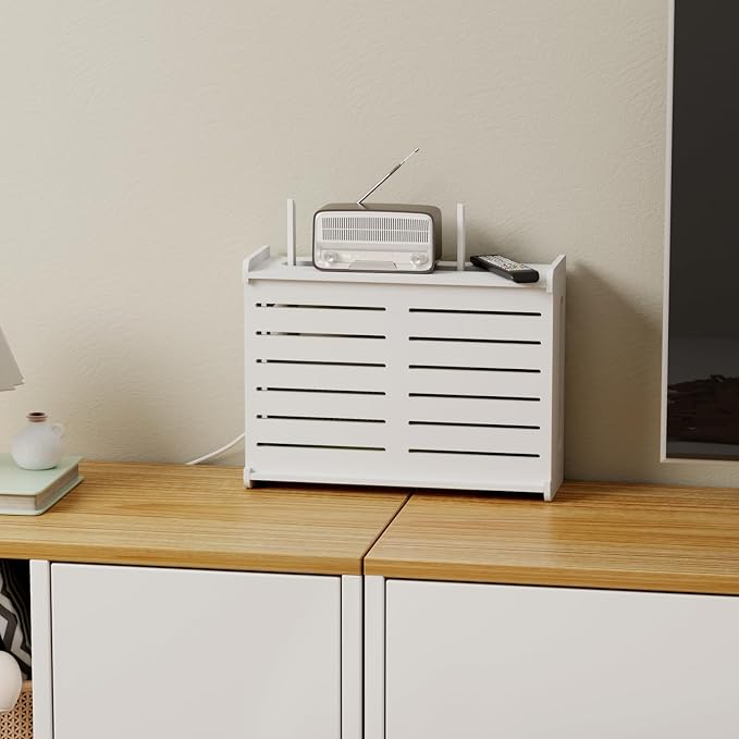 Wooden WiFi Router Storage Box Hider Shelf, Decorative Projector Box Hider Rack - Image 5