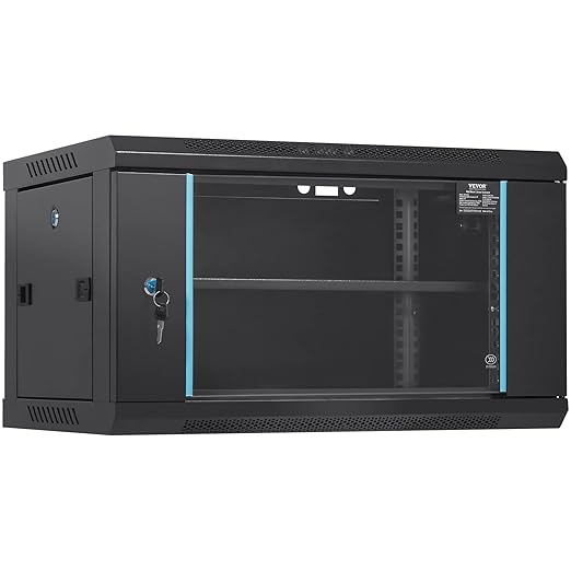 VEVOR 6U Wall Mount Network Server Cabinet, 15.5'' Deep, Server Rack Cabinet by VEVOR