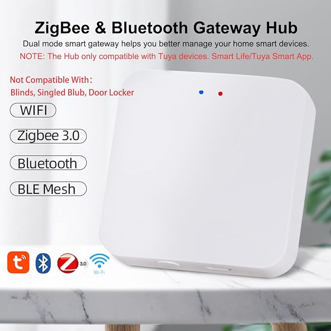 ZigBee Hub WiFi & Bluetooth Dual Mode Gateway, Tuya Smart Bridge Wireless - Image 2