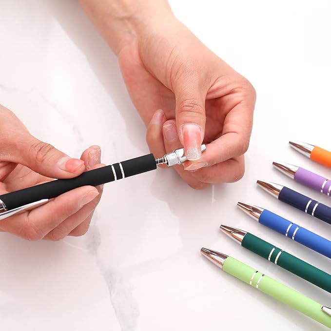 Oddmoal Ballpoint Pen with Stylus Tip, Soft Touch Click Pen, 2 in 1 Metal Pens - Image 4
