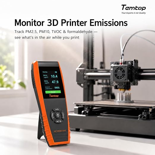Temtop Air Quality Monitor PM2.5 PM10 Particle Counter, Formaldehyde, - Image 6