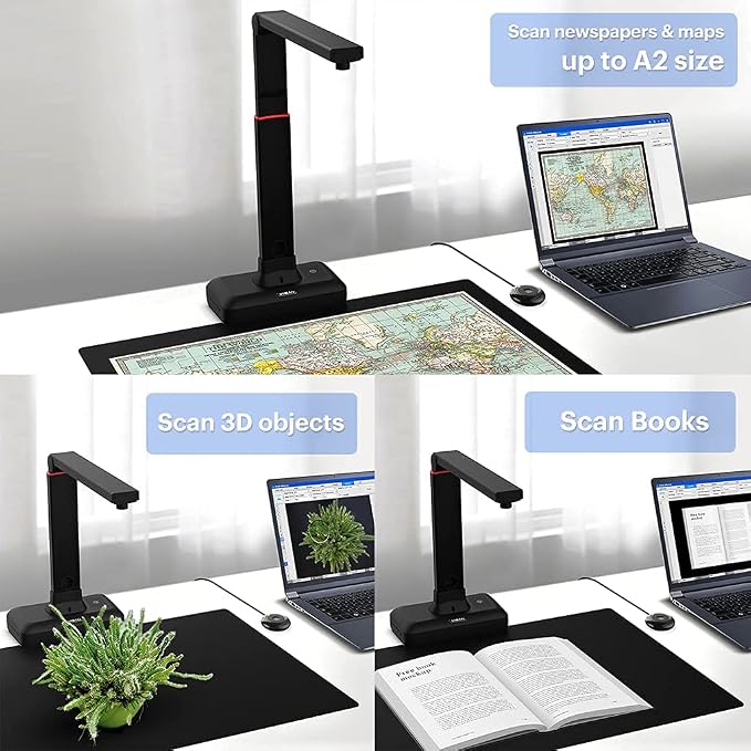 VIISAN Large Format Book & Document Scanner, Capture Size A2/A3, 26MP USB - Image 7