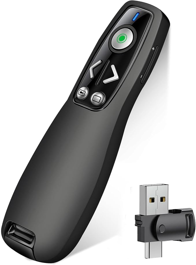 2-in-1 USB Type C Presentation Clicker Wireless Presenter Remote by Unknown