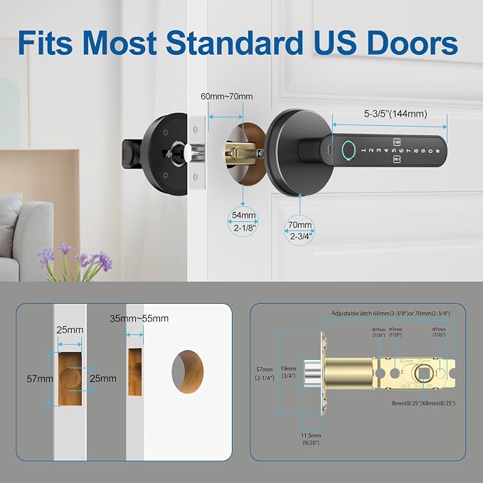 BIWIBON Fingerprint Door Lock – Fingerprint Door Knob - Image 6