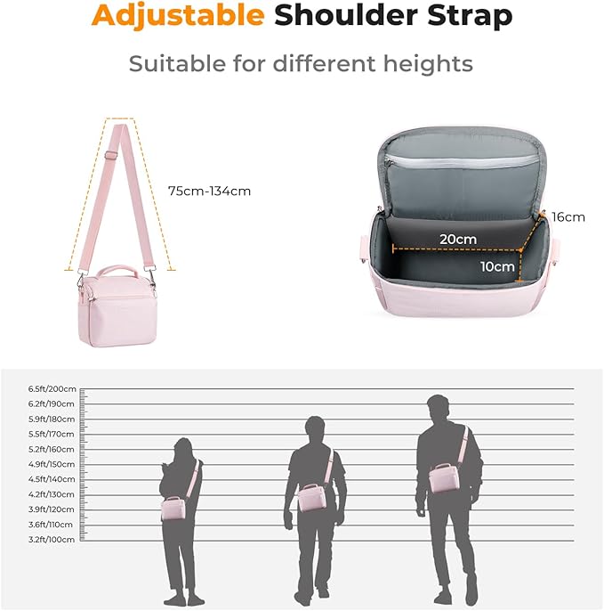 K&F CONCEPT Camera Sling Bag Small Crossbody Camera Case DSLR/SLR/Cute Compact - Image 6