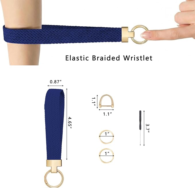 Weixiltc Keychain Wristlet for Women, Elastic Woven Lanyard - Image 6