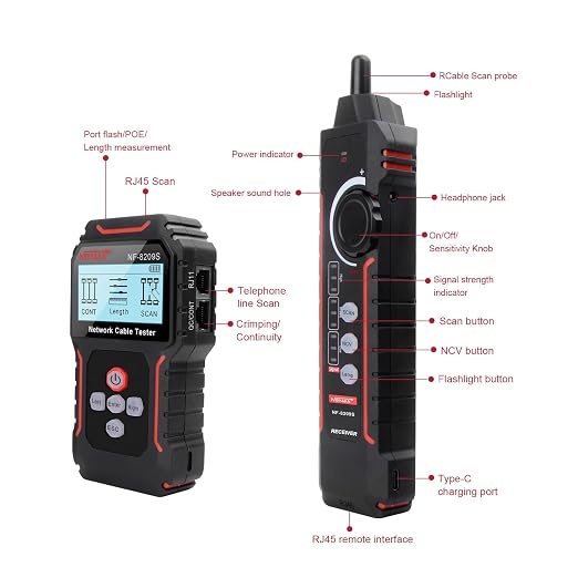 NOYAFA NF-8209S Network Cable Tester, Ethernet Cable Tester - Image 7