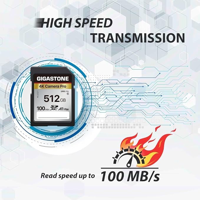 【5-Years Data Recovery】 GIGASTONE 512GB SD Card - Image 4
