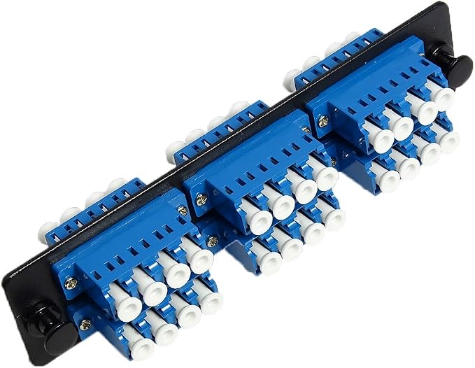 RiteAV LGX Footprint Fiber Optic Cable LC Adapter Patch Panel 12 Ports Loaded by RiteAV