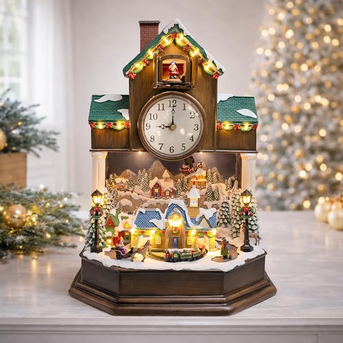 MOMENTS IN TIME 17.1” Christmas Cuckoo Clock by MomentsInTime