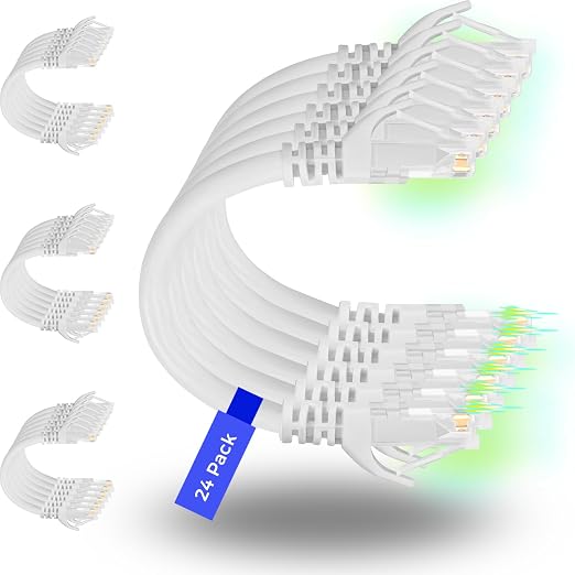Rapink Patch Cables Cat6 1ft, Ethernet Patch Cable 10G, Cat 6 Patch Cable by Rapink