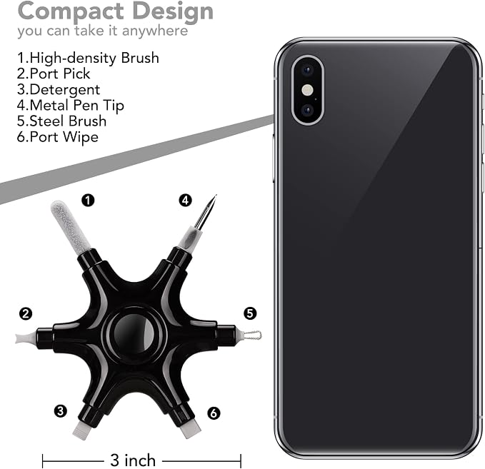 Tassmpitor for iPhone Cleaning Kit Port Cleaner, Repair and Restore Tool for - Image 6