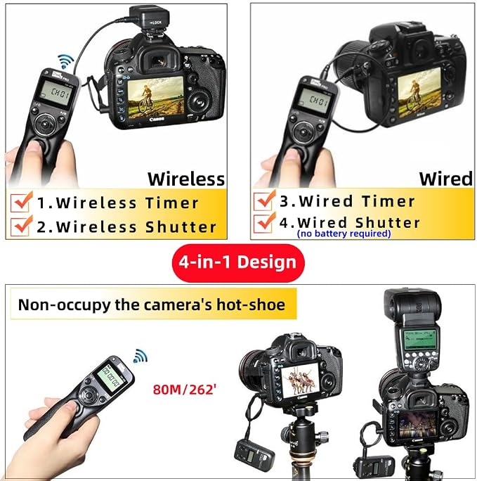 Pixel TW283-S1 Wireless Remote Trigger Timer Intervalometer Compatible - Image 7