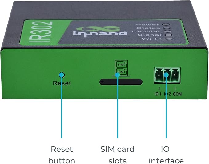 InHand Networks IR302 Industrial IoT 4G LTE VPN Cellular Router, LTE Cat 4+ - Image 3