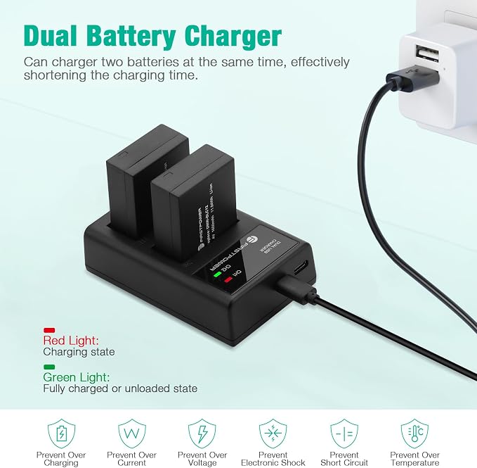 FirstPower DMW-BLC12 DMW-BLC12PP Battery and Dual Slot Charger - Image 4