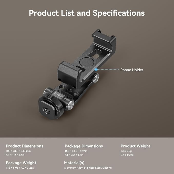 SMALLRIG Universal Metal Phone Support - Image 8