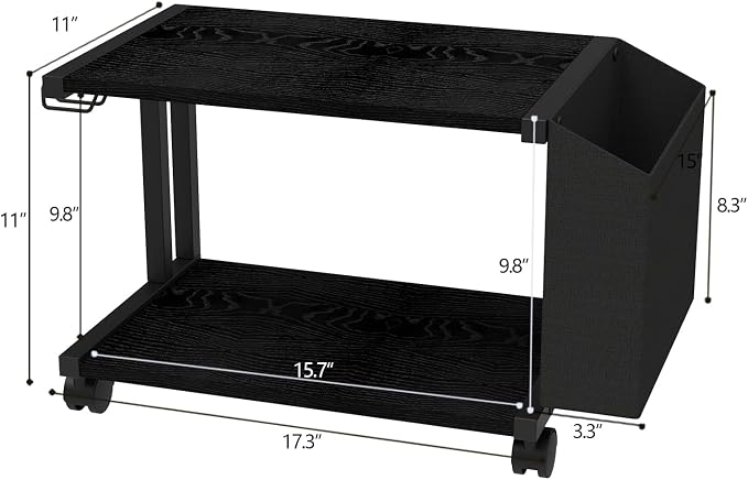 VEDECASA 2 Tier Black Printer Stand - Image 5