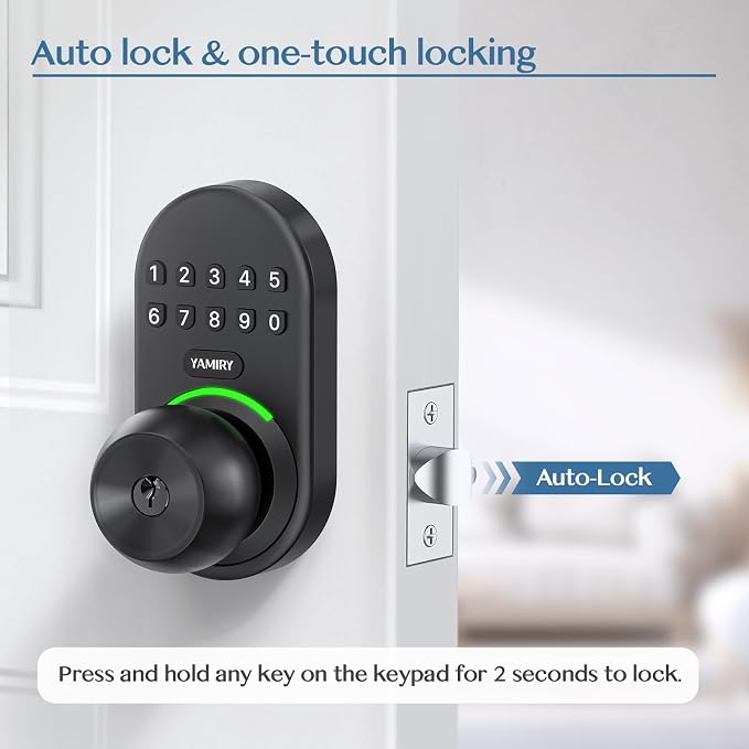 Keypad Smart Door Knob Lock, Yamiry Keyless Entry Digital Lock - Image 3