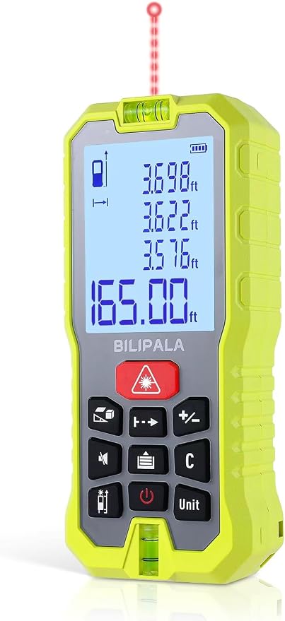 Laser Measure, 165ft Digital Laser Distance Meter by BILIPALA