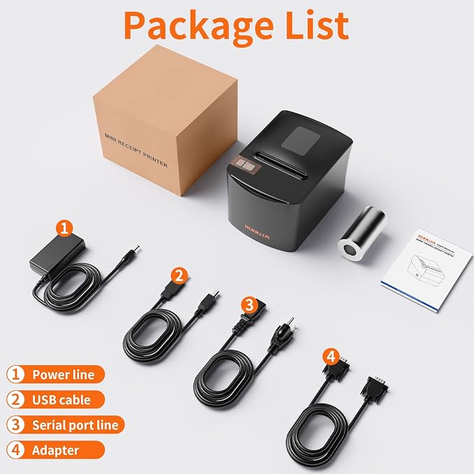 Rongta Thermal Receipt Printer, 80mm High-Speed POS Printer - Image 8