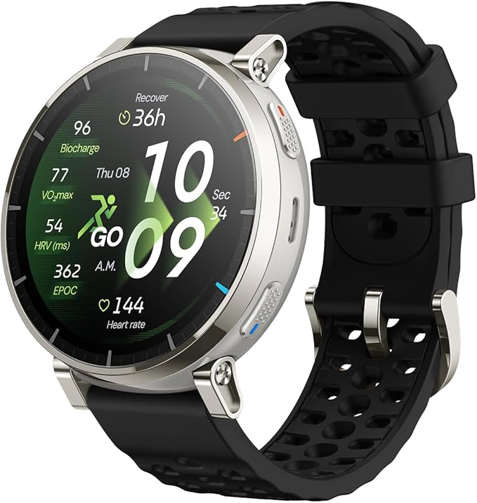 Amazfit Active 3 Premium GPS Running Smart Watch, 1.32" AMOLED Sapphire Display by Amazfit