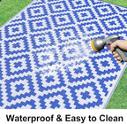 Smiry Outdoor Rug 10x14 ft Waterproof Reversible Boho Mat - Image 2