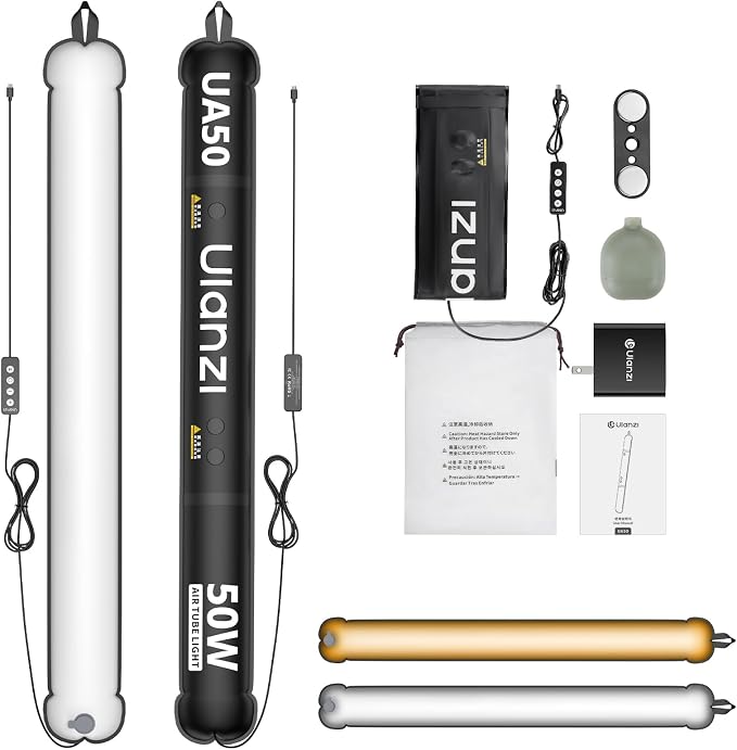 Ulanzi UA50 50W Inflatable LED Air Pillar Light 2700K-6500K Bi-Color Video by ulanzi