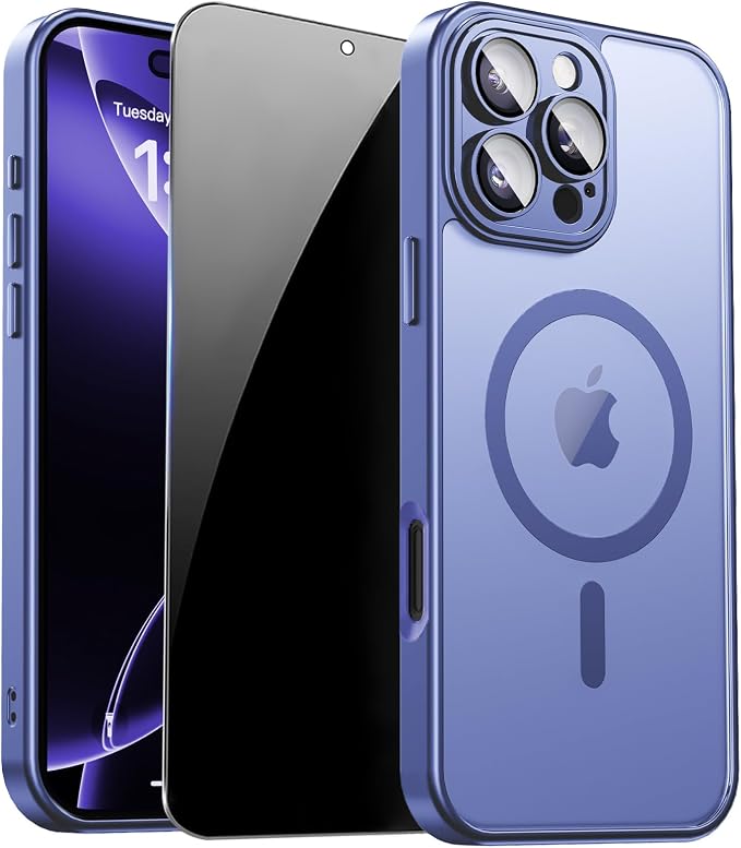 for iPhone 16 Pro Case with Privacy Screen Protector and Camera Protection by ZOZDOKG