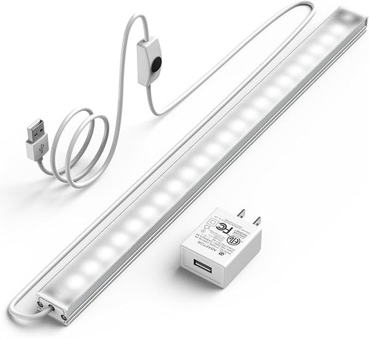 ASOKO Under Cabinet Led Lighting, 12 Inch Light Strip Bar, Cool White 6000K by ASOKO