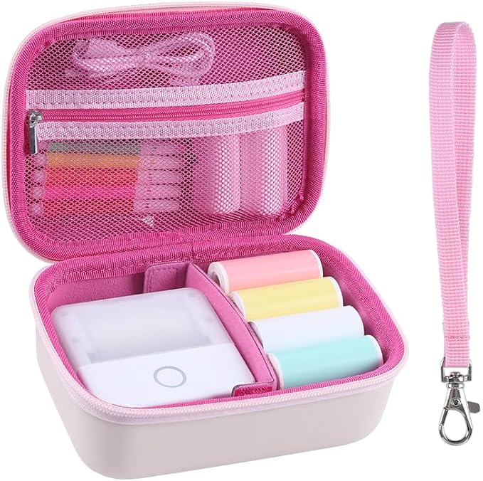 Carrying Case for Print Pods Mini Printer, Portable Mini Thermal Sticker Maker by Cudinham