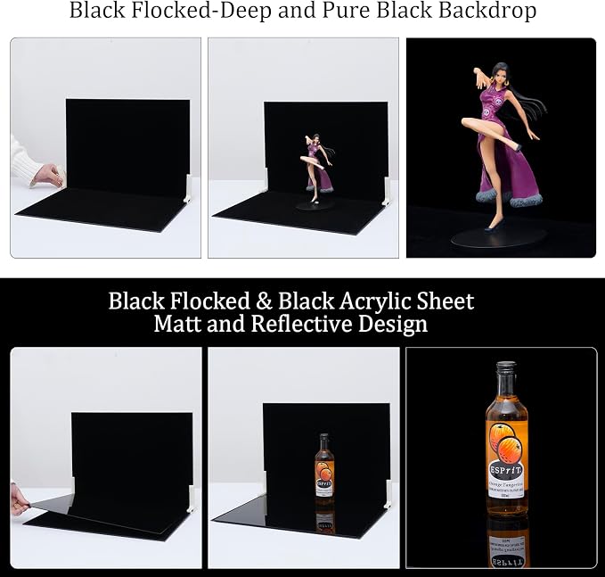 Product Photography Backdrop Kit, Reflective Black Acrylic Sheet & - Image 3