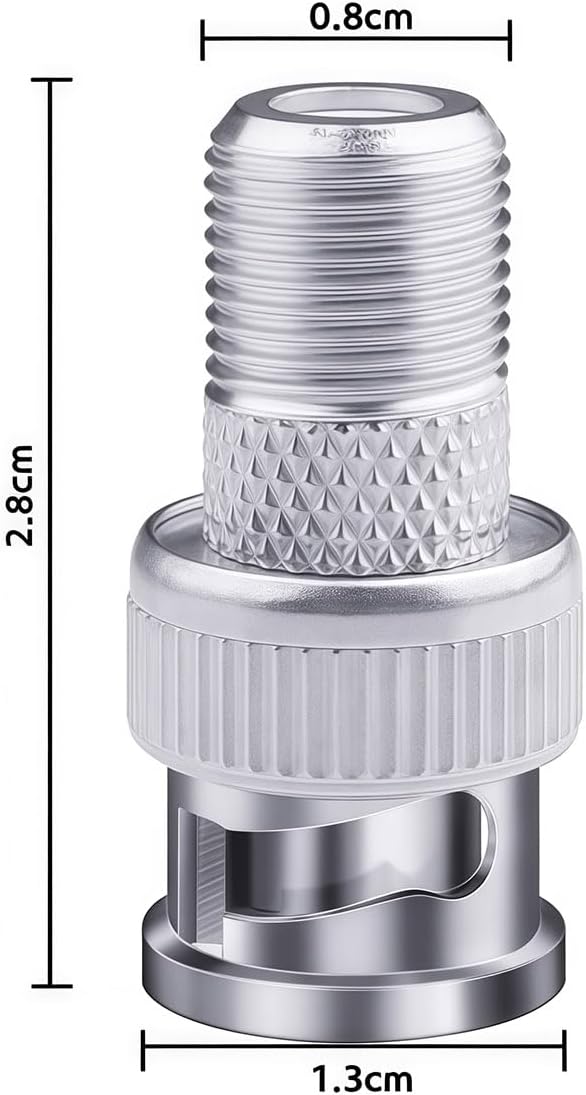 F to BNC Connector 14 Pcs BNC Male Plug to F Female Jack Coax Adapter 75 Ohm - Image 3