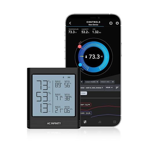 AC Infinity Temperature Humidity VPD Smart Hygrometer B2 by ACInfinity
