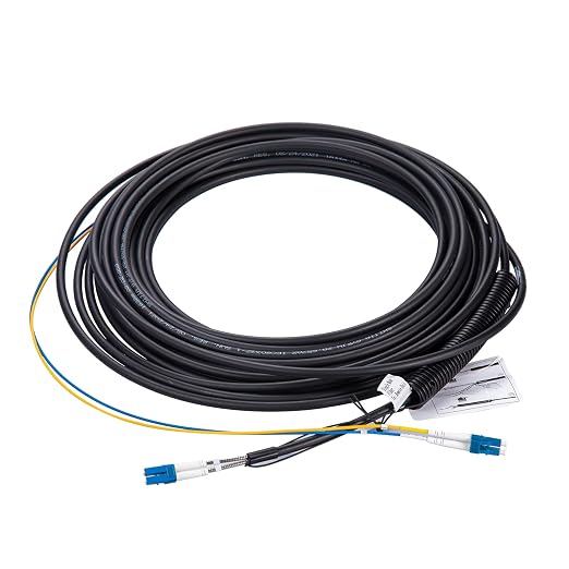 10Gtek 30 Meter LC to LC Outdoor Armored Fiber Patch Cable, Single Mode Duplex by 10Gtek
