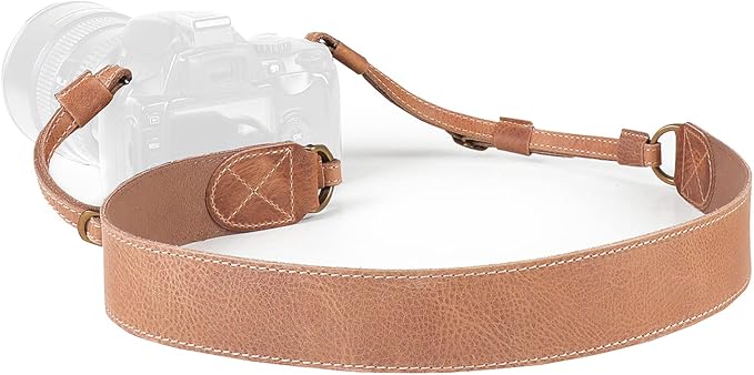 MegaGear SLR, DSLR Sierra Series Genuine Leather Camera Shoulder or Neck Strap by MegaGear
